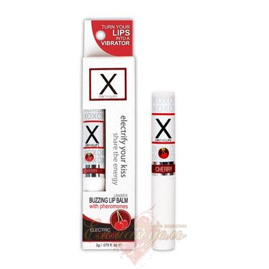 Стимулирующий бальзам для губ унисекс Sensuva - X on the Lips Cherry с феромонами