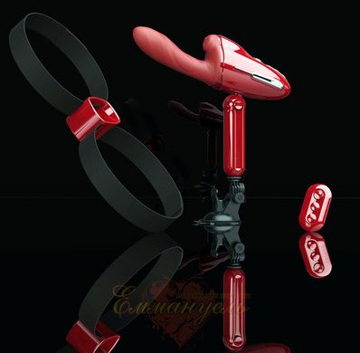 Transformable vibrator with rotation, friction and heating - Qingnan No.9, with stand and remote control
