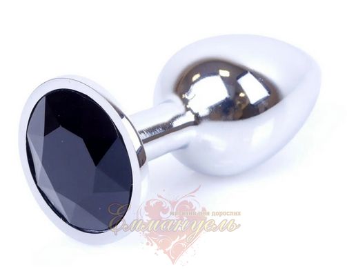 Анальна пробка - Boss Series - Jewellery Silver PLUG Black S