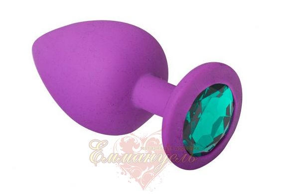 Butt plug - Purple Silicone Emerald, M