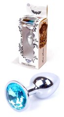 Анальна пробка - Boss Series - Jewellery Silver PLUG Light Blue S