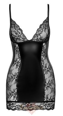 Sexy mini dress with lace - F282 Noir Handmade, size S