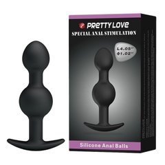 Anal Tube - Pretty Love silicone Anal balls Black