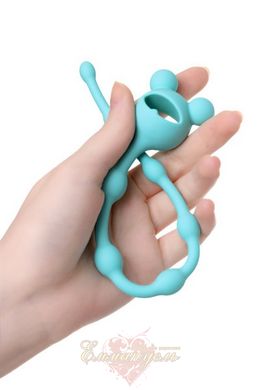 Anal chain - ToDo By Toyfa Froggy, silicone, mint, 27.4 cm, ø 1.4 cm