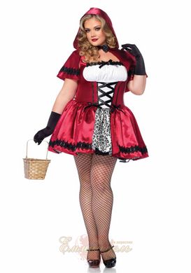 Erotic Little Red Riding Hood costume - Leg Avenue Gothic Red Riding Hood 3X–4X, dress, cape