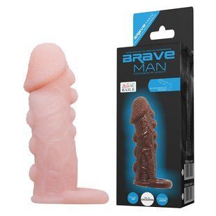 Насадка на член - Brave men Penis Sleeve Flesh 6603BI0512 фото