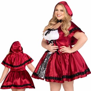 Эротический костюм Красной шапочки - Leg Avenue Gothic Red Riding Hood 3X–4X, платье, накидка