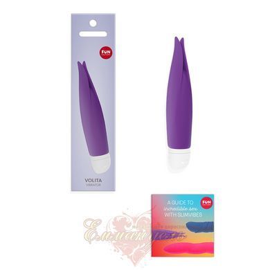 Vibrator with petals - Fun Factory VOLITA, purple, compact, very quiet, battery-powered SX0949 &mdash; photos