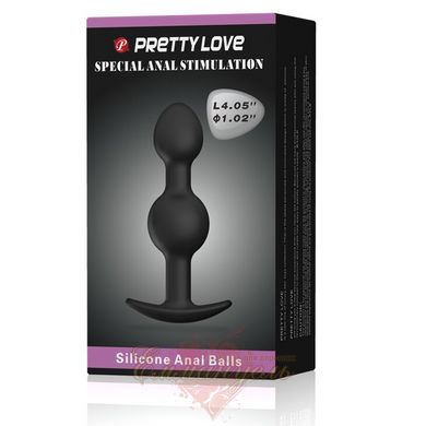 Анальна пробка - Pretty Love silicone Anal balls Black