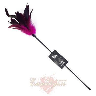 Щекоталка темно-розовая - Art of Sex Feather Paddle, перо молодого петуха