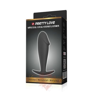 Анальная пробка - Pretty Love Anal Butt Plug Penis Shaped Black