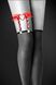 Гартер на ногу - Bijoux Pour Toi - WITH HEART AND SPIKES Red, сексуальная подвязка с сердечком