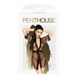 Set with sheer negligee and petite thong - Penthouse - Midnight Mirage Black S/L