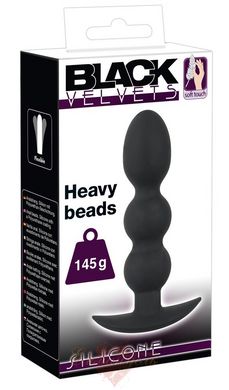 Анальная пробка - Black Velvets Heavy Beads 145g