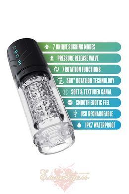 Whirlwind Pro Black Automatic Male Masturbator &ndash; 360&deg; Rotation, 7 Suction Modes BL70476SH &mdash; photos