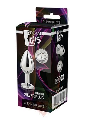 Butt plug - Gleaming Love Silver Plug Medium