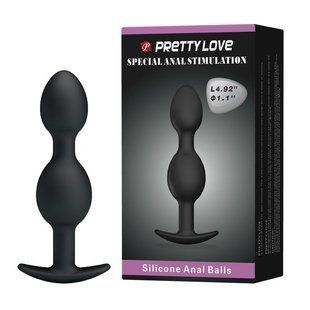Anal Tube - Pretty Love silicone Anal balls Black 6603BI0396 &mdash; photos