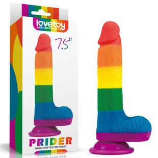 Фаллоимитатор с мошонкой - LoveToy Prider Dildo 7.5