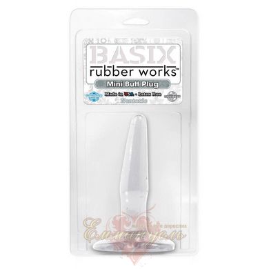Анальная пробка - Basix Rubber Works - Mini Butt Plug - Blue