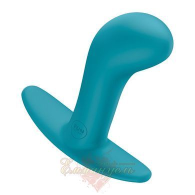 Анальная пробка Fun Factory Bootie L Aquamarine, диаметр 3,8 см, тонкий ограничитель SX3667 фото