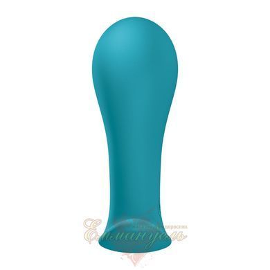 Анальная пробка Fun Factory Bootie L Aquamarine, диаметр 3,8 см, тонкий ограничитель SX3667 фото