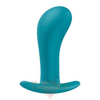 Анальная пробка Fun Factory Bootie L Aquamarine, диаметр 3,8 см, тонкий ограничитель SX3667 фото