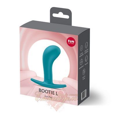 Анальная пробка Fun Factory Bootie L Aquamarine, диаметр 3,8 см, тонкий ограничитель SX3667 фото