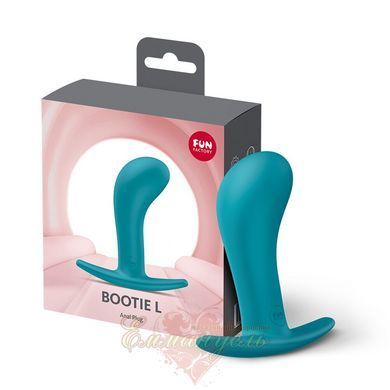 Анальная пробка Fun Factory Bootie L Aquamarine, диаметр 3,8 см, тонкий ограничитель SX3667 фото