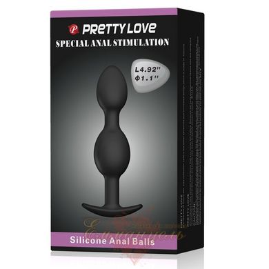 Anal Tube - Pretty Love silicone Anal balls Black