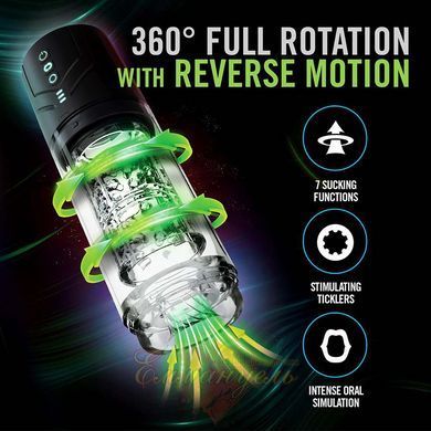 Whirlwind Pro Black Automatic Male Masturbator &ndash; 360&deg; Rotation, 7 Suction Modes BL70476SH &mdash; photos