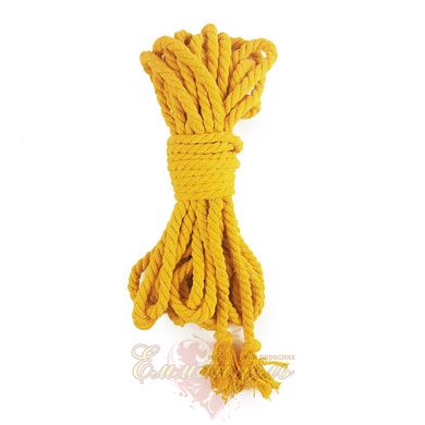 Бавовняна мотузка BDSM 8 метрів, 6 мм, колір жовтий