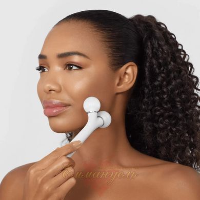 Электронный ультразвуковой ролик для массажа лица GESKE Sonic Facial Roller 4в1 white HB0183 фото