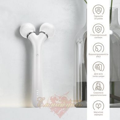 Электронный ультразвуковой ролик для массажа лица GESKE Sonic Facial Roller 4в1 white HB0183 фото