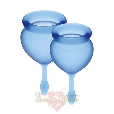 Set of menstrual cups - Satisfyer Feel Good (dark blue), 15ml and 20ml