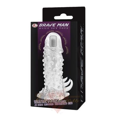 Penis cap - Penis sleeve 1, on-contact vibrator on the top