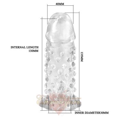 Насадка на пенис - Penis sleeve 1, on-contact vibrator on the top