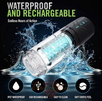 Whirlwind Pro Black Automatic Male Masturbator &ndash; 360&deg; Rotation, 7 Suction Modes BL70476SH &mdash; photos
