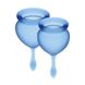 Set of menstrual cups - Satisfyer Feel Good (dark blue), 15ml and 20ml
