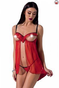 Пеньюар - CHERRY CHEMISE red L/XL - Passion Exclusive PS25501 фото