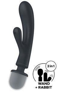 Rabbit vibrator with vibrating massager - Satisfyer Triple Lover Grey, 3 motors SO8789 &mdash; photos