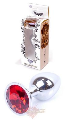 Анальна пробка - Boss Series - Jewellery Silver PLUG Red S