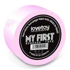 Стрічка для бондажа - My First Non Sticky Bondage Tape, Pink