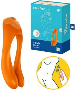 Вибратор на палец - Satisfyer Candy Cane Orange