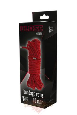 Веревка для бондажа - BLAZE DELUXE BONDAGE ROPE 10M RED