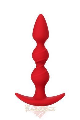 Butt plug - ToDo By Toyfa Trio, silicone, red, 16 cm, &oslash; 3.3 cm 661100357017 &mdash; photos