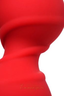 Анальна пробка - ToDo By Toyfa Trio, силікон, червона, 16 см, ø 3,3 см