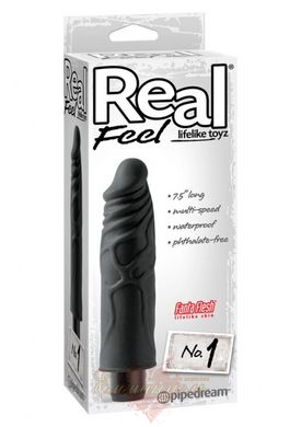 Realistic vibrator - Real Feel Lifelike Toyz No. 1 - Black