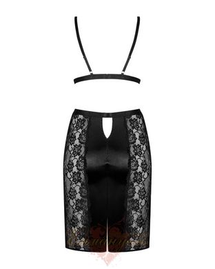 Комплект білизни - Obsessive Blanita Bra & Skirt black, S/M