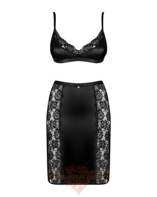 Комплект белья - Obsessive Blanita Bra & Skirt black, S/M