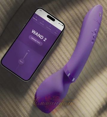 Вібромасажер We-Vibe Wand 2 &mdash; фіолетовий, бездротовий, 10+ режимів, сумісний з додатком 23124/SNWD2SG4 фото